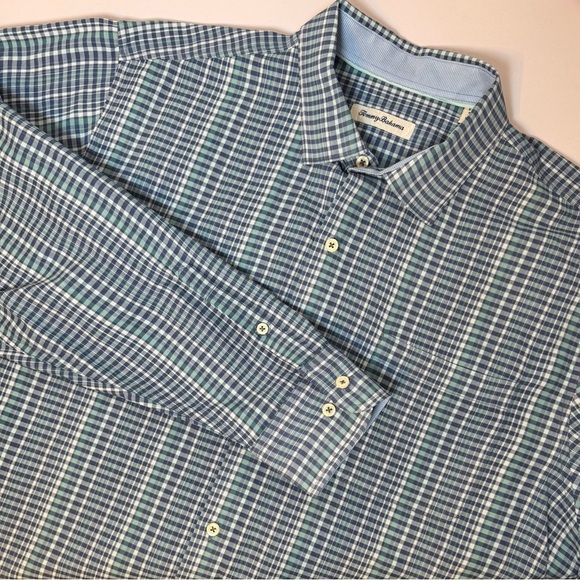 Tommy Bahama Men’s XL Lazlo Lux Blue and White Stripes Woven Silk Blend Shirt - Picture 1 of 10